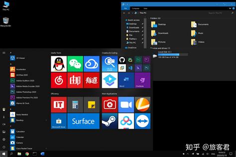 工作 桌面|Win10桌面最全美化指南！(任务栏透明+dock栏+磁贴。